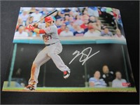 MIKE TROUT SIGNED 8X10 PHOTO ANGELS COA