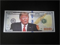 DONALD TRUMP SIGNED $100 NOVELTY NOTE COA