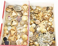 Good Selection of Misc Buttons, Many Brass