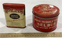 2 Tobacco tins