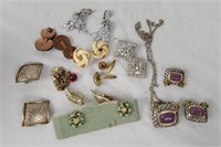 Vintage Clip On Earrings & More Jewelry