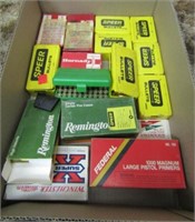 Assorted Ammo, center fire cases, bullets