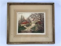 Antique Signed Pierre Camilla Lucas French Etching