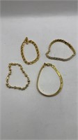 Gold Tone Bracelet Set