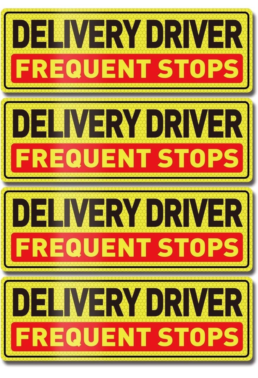 NEW $37 Delivery Driver Sign for Car 4PK