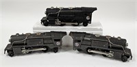 3 Vintage Lionel 259E Locomotives Grey & Black