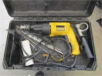 Stanley ½" hammer drill in case, powers on