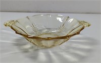 Vintage Yellow Depression Glass Double Handle