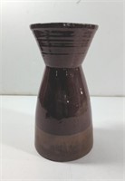 Vintage Brown Glazed Pottery Vase