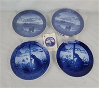 5 Royal Copenhagen Xmas Plates 1968 & 1970