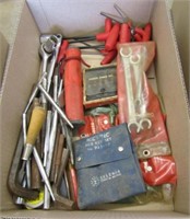 Hex keys, wrenches, center punches, ratchets