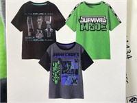 3-pack Youth Minecraft Graphic Tees - Size 7/8
