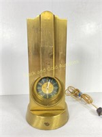 Stnola Vintage Art Deco Brass Tower Lamp/Clock