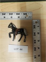 Vintage Painted Lead Horse Figure, From Japan