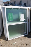 59-1/2x47-1/2 frosted glass white vinyl window