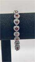 Red Heart Stone Bracelet