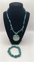 Turquoise Necklace/Bracelet Set