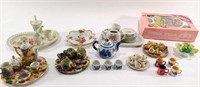 Miniature China Tea Sets: Ceramic & Resin