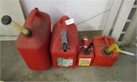 4 Fuel Cans 6, 5, 2, 1 gallons