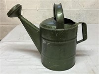 Vintage Galvanized Green Painted Watering Can