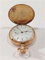 Marked 14K C.W. MFG. Co. Gold Pocket Watch