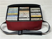 Assorted Music Cassettes/Carrying Case