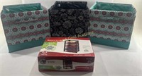 (3) Fabric Storage Containers, NIB Letter Tray