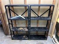 Black Metal Storage Shelves (2)