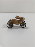 Vintage Victorian Rabbit on wheels Kids Toy