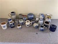 Collection of Blue Grey Stoneware
