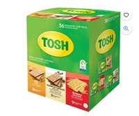 2 Tosh Cracker Assorted Packs, 36.67 oz, 36 pc ea