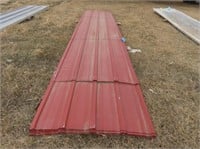 (11) Sheets of Used Red 16' Tin