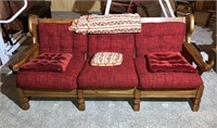 MCM Sofa Heavy Wood Frame Upholstered