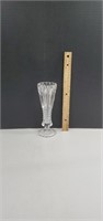 24% Lead Crystal 8" Clear Vase (cracked)