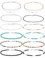 seAer 24 PCS Beaded Choker Necklaces for Women