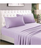 4 piece King sheet set deep 36" in lavender color