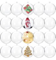 20 Pcs Clear Fillable Ball Ornaments