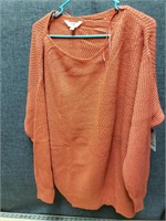 Terra Sky Red Women's Sweater Size oX 14W