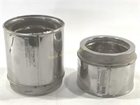 (2) DuraTech Stainless Steel Outer Chimney Pipes