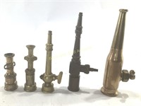 (5) Adjustable Brass Fire Nozzles