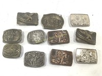 (11) Western Style Brass Belt Buckles