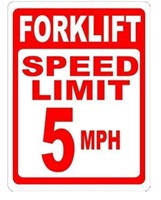 Aluminum Sign Forklift Speed Limit 5 MPH