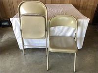 Vintage Metal Card Table Chairs