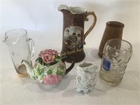 Assorted Pitchers, Features (1) Stamped Germany
