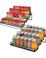 2 metal spice rack organizers for kitchen