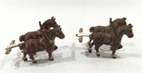 Vintage Cast Iron Clydesdale Horses