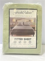 Twin Size Green Fresh Culture fitted sheet