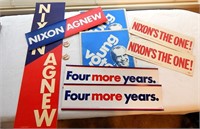 1970's Nixon Campaign Buttons, Posters & Stickers
