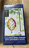 Home & Garden Colorful Wind Spinner w Hook