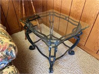 Glass Top End Table A